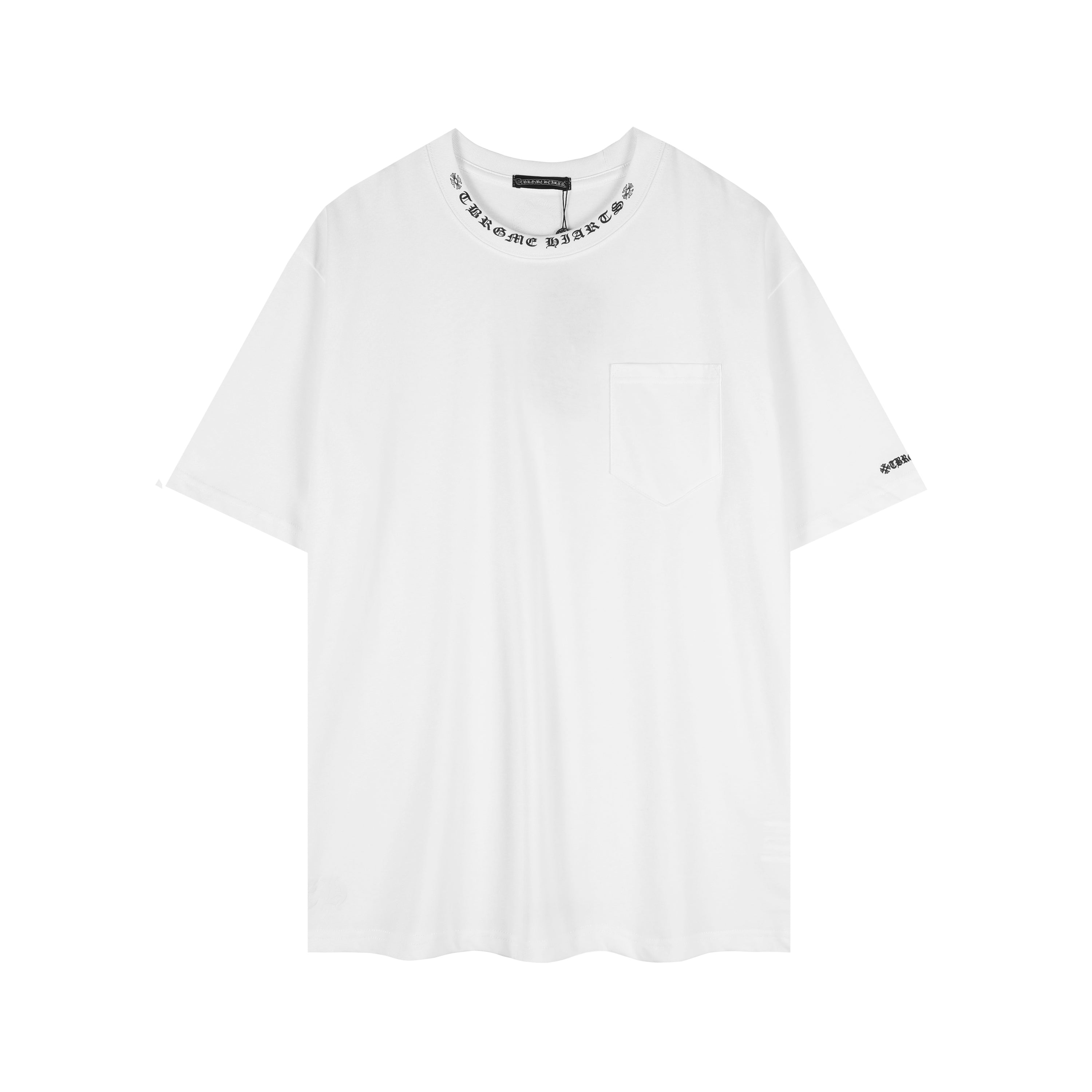Chrome Hearts Sanskrit Pocket & Neck Letter Printed T-shirt TB02