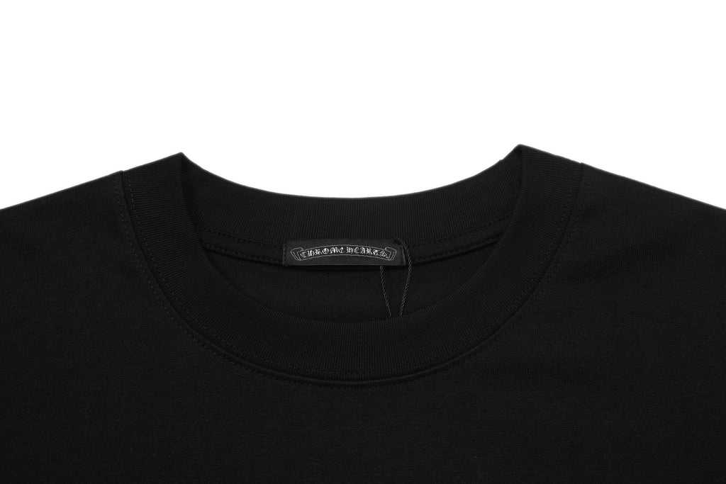 Chrome Hearts Black Base Pink Flame Cross T-shirt P65