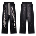 Hellstar Paint Sweatpants Black White
