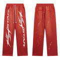 Hellstar Paint Sweatpants Red White